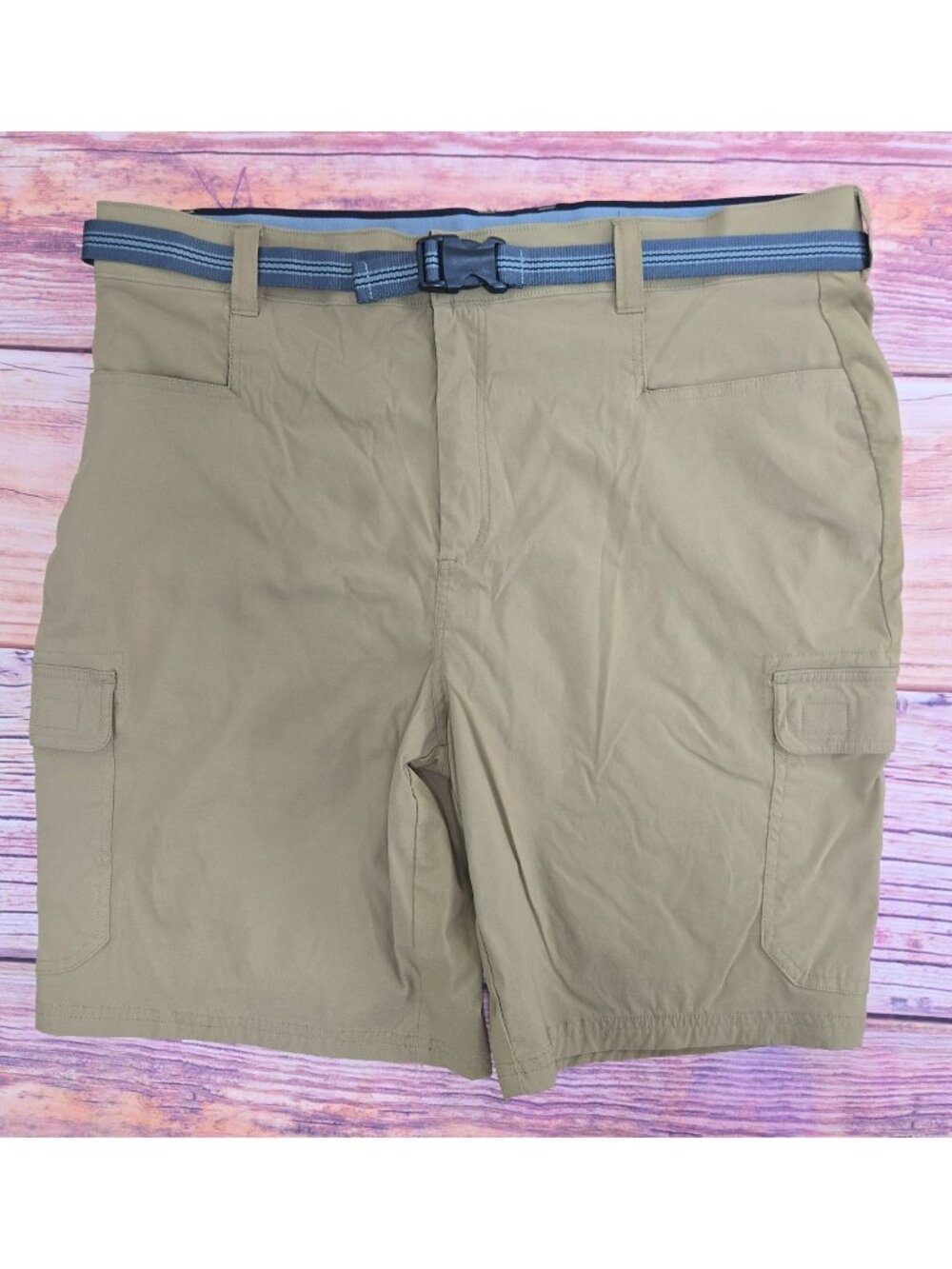 Orvis Mens Outdoor Cargo Shorts 40 Beige Nylon Blend